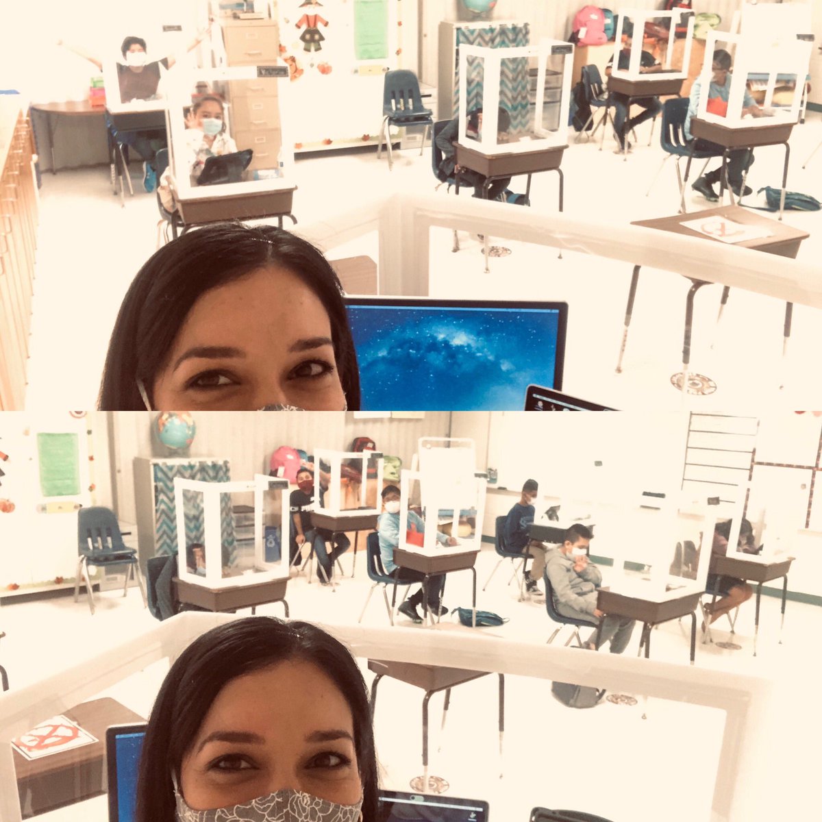 jud3gar's tweet photo. Even under these circumstances students were still super excited to be back on campus 😁 @warriors112 https://t.co/OGPinBeXer