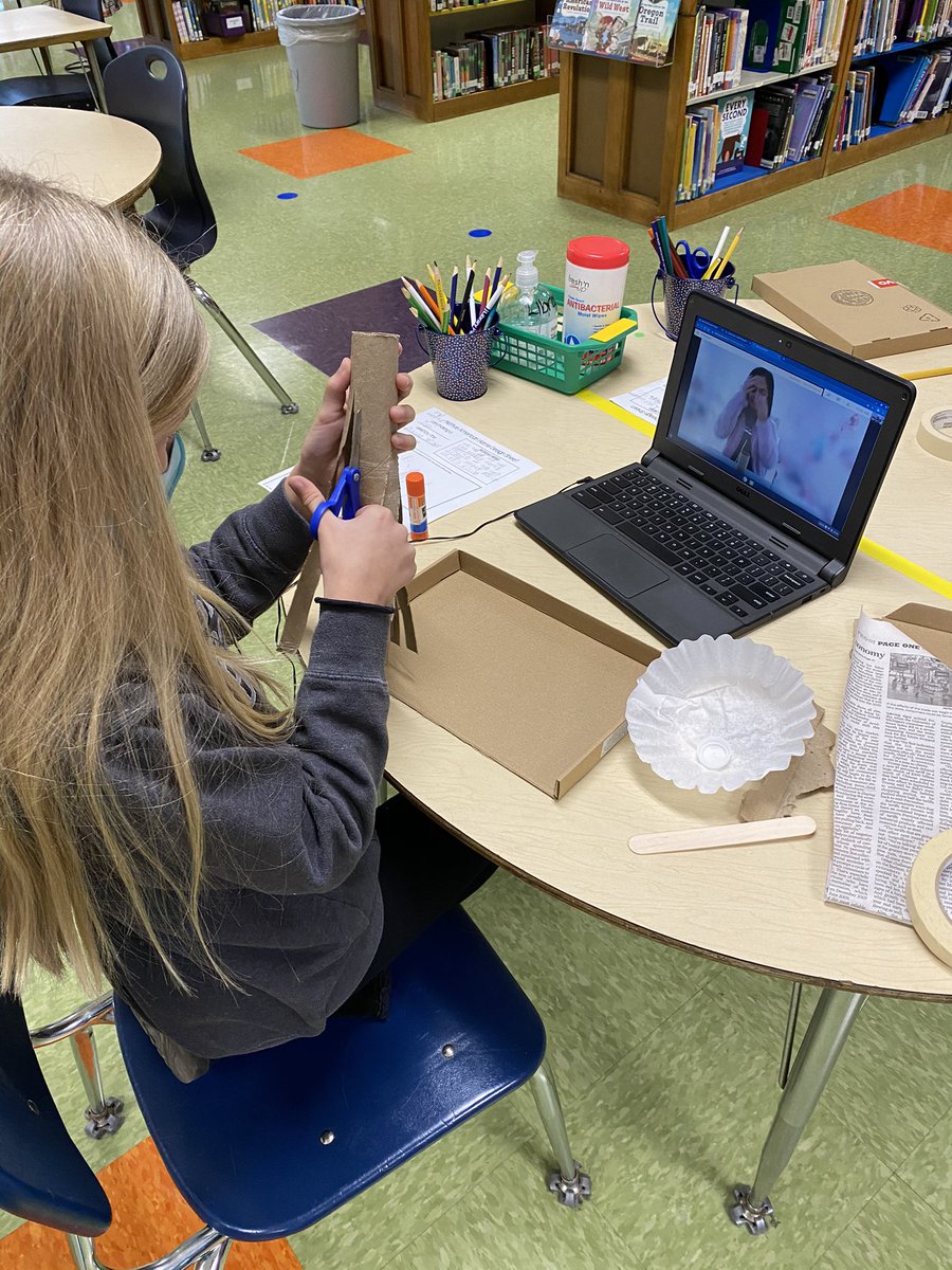 LibraryHighland's tweet photo. Google Meet breakout rooms allow for collaboration while building Native American homes. Communication, problem solving and laughter shared between remote and in-person students. @HighlandCT @HanlonEducator @CheshirePublic #designthinking #collaboration #STEMed #elementarylibrary https://t.co/PKBXOpj4dx