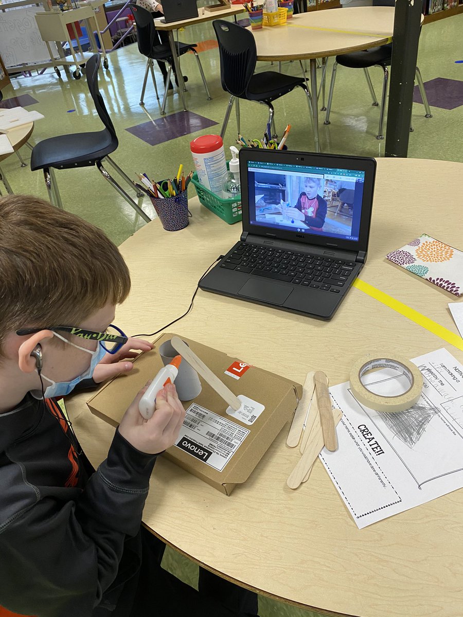 LibraryHighland's tweet photo. Google Meet breakout rooms allow for collaboration while building Native American homes. Communication, problem solving and laughter shared between remote and in-person students. @HighlandCT @HanlonEducator @CheshirePublic #designthinking #collaboration #STEMed #elementarylibrary https://t.co/PKBXOpj4dx