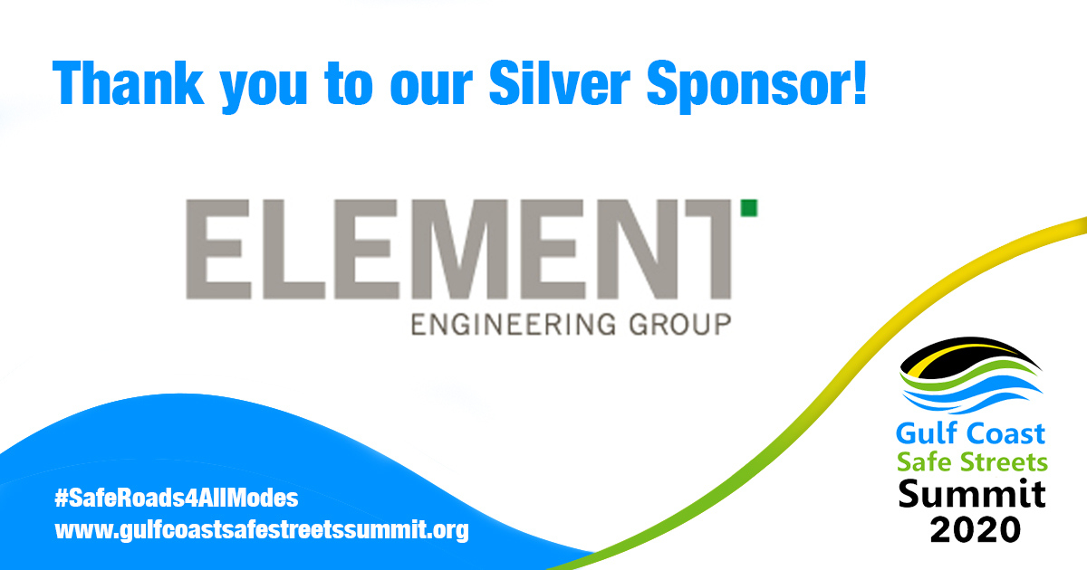 GulfCoastSSS's tweet photo. Thank you to our #GCSSS2020 Silver Sponsor, Element Engineering Group! Join Element live on Wednesday at 1 pm and Thursday at 9:30 am! Please visit their Virtual Expo page: https://t.co/WGt6MGwJOC
#saferoads4allmodes @elementeg_tampa/ https://t.co/7KLXZFxHx6