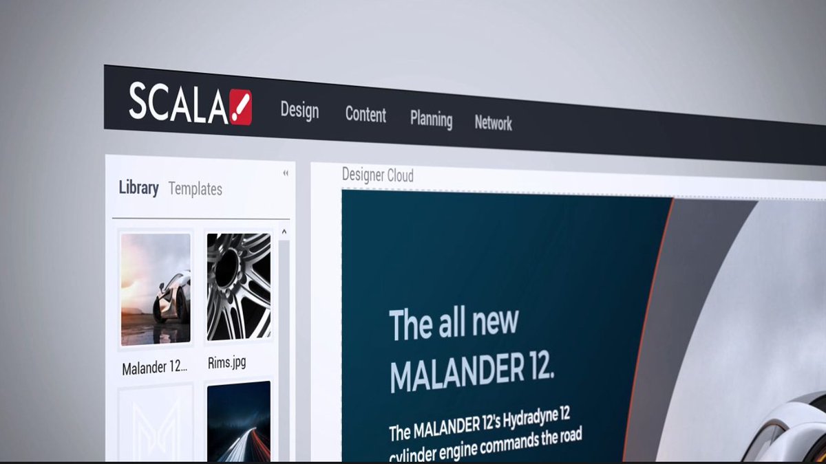 ScalaLATAM's tweet photo. Scala Designer Cloud: una poderosa herramienta de composición y diseño basada en la web que presenta una interfaz de usuario fácil de usar que permite la creación de señalización digital atractiva. #Scala #Designer #Cloud #web #SaaS https://t.co/YTNrPv6jdA