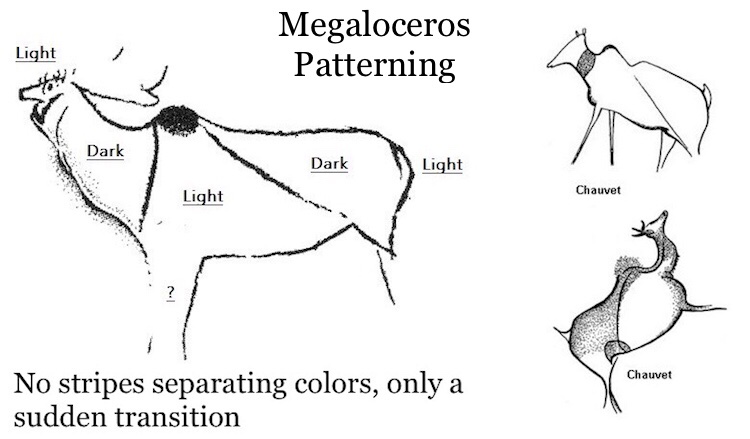 Guthrie also depicted them with a light head and neck and dark body, which has subsequently been reused as standard but isn’t rooted in any sort of evidence. Instead, the art may suggest an alternating pattern from the few marked individuals available, similar to reindeer again.