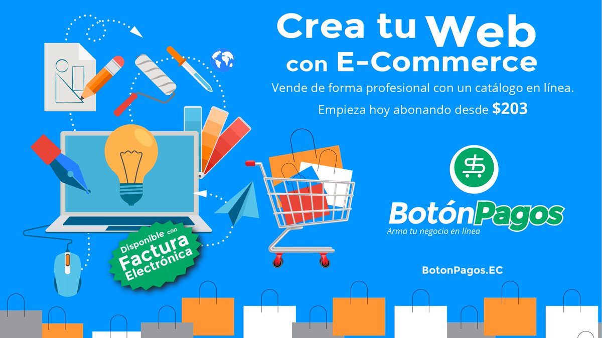 BotonPagos's tweet photo. VENDE desde tu propia Web
• Crea ilimitada cantidad de cuentas de email con el nombre de tu negocio
• publica los productos de tu web en Facebook 
• Compatible con todos los métodos de pago
• Se instala 2 a 3 semanas

PIDE INFORMACIÓN REGISTRÁNDOTE en: https://t.co/Nze9bZnUMQ https://t.co/ryr9qXUcTY