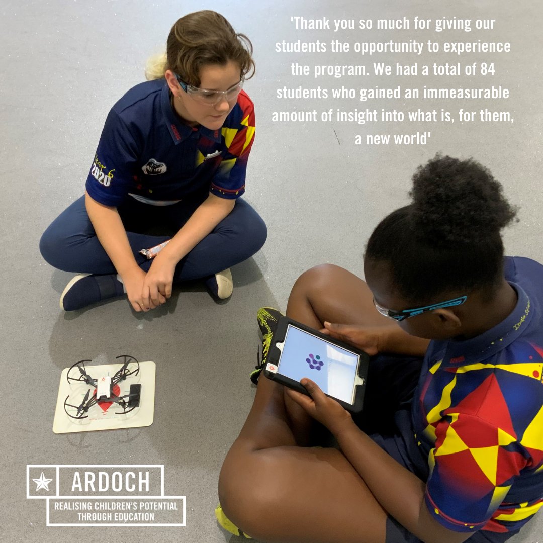 You might remember that we recently piloted a new drone program with one of our partner primary schools?  Well, it was a fantastic success and we received this amazing feedback from the teacher!  What a great result :)