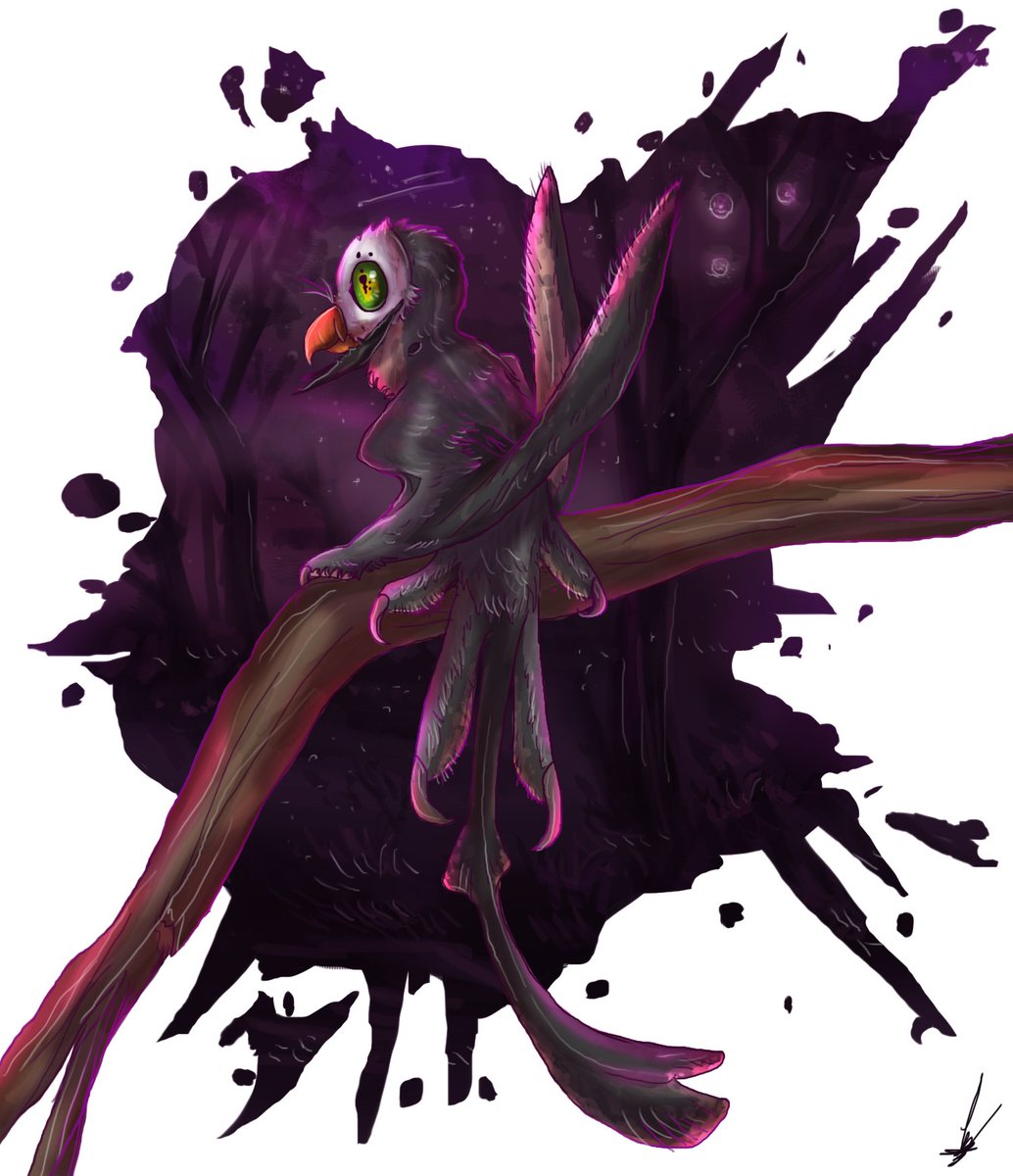 corax_lara's tweet photo. Another #wallaceii thingy, this are two of the five posters i made showing the different subfamilies of my pterosaur like birbs i submitted for the project :3

#creature #creaturedesign #birb #aliencreature #specevo #landscape #alien #xenobiology https://t.co/8BlRR8jMuV