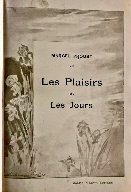 En 1896 publicó _Les plaisirs et les jours_, colección de relatos y ensayos que prologó Anatole France.Entre 1896-1904 trabajó en la autobiografía _Jean Santeuil_, en la que se proponía relatar su itinerario espiritual, y en las traducciones al francés de _Le Bible d'Amiens_