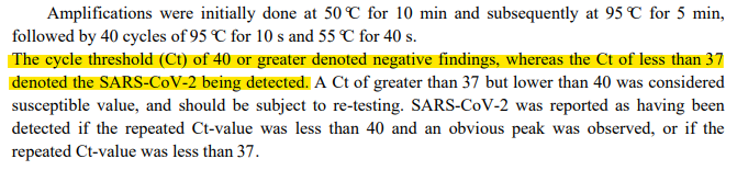 2/ First source cited in  @WHO's COVID testing guidance: https://ncbi.nlm.nih.gov/pmc/articles/PMC7121484/Second source cited in  @WHO's testing guidance (PCR cycle thresholds in appendices): https://nejm.org/doi/10.1056/NEJMoa2002032