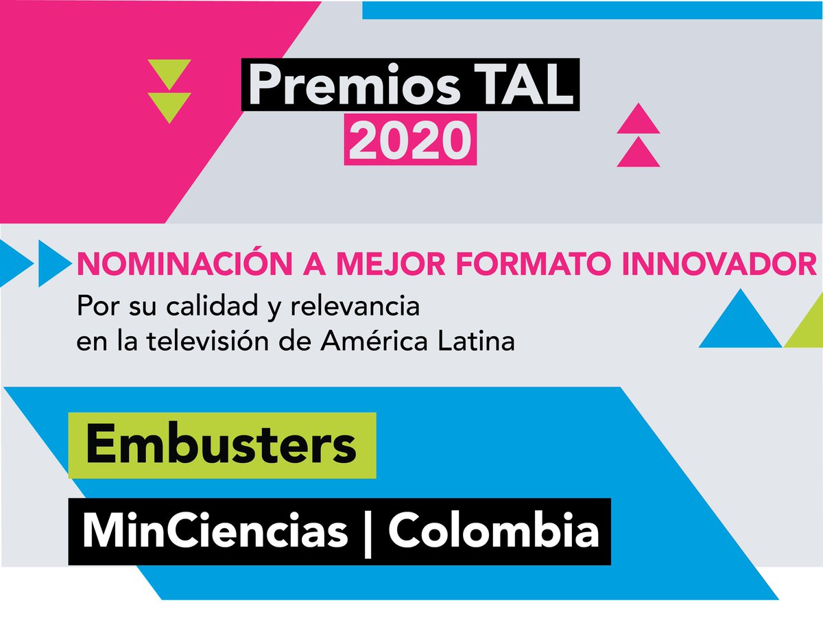 DivulgacionCTeI's tweet photo. Desmintamos los mitos de las abuelas👵 en #Embusters,✈viajemos a través de los rincones de Colombia con #FórmulasDeCambio y asumamos el reto de estos niñas y niñas en sus comunidades en #CienciHeroes👨🔬👩🔬: estamos nominados a los premios @talredok y es un motivo para celebrar🎉🎊 https://t.co/VbuBFccIim