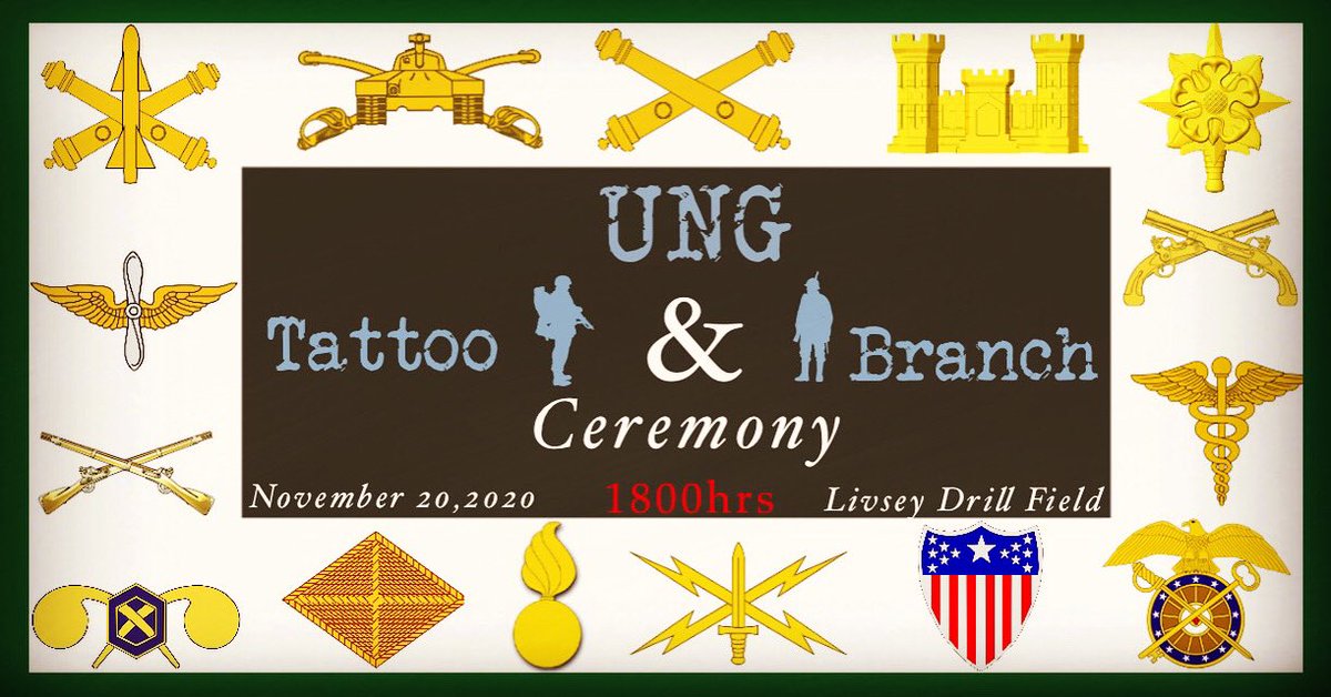 UNGCadets's tweet photo. Join us as Boar’s Head Brigade Cadets stand tall during the Tattoo Ceremony and receive their Branches 
November 20,2020 on Livsey Drill Field at 1800 hrs.

#UNGleads
#TruthAndWisdom https://t.co/eweMs2tpIS
