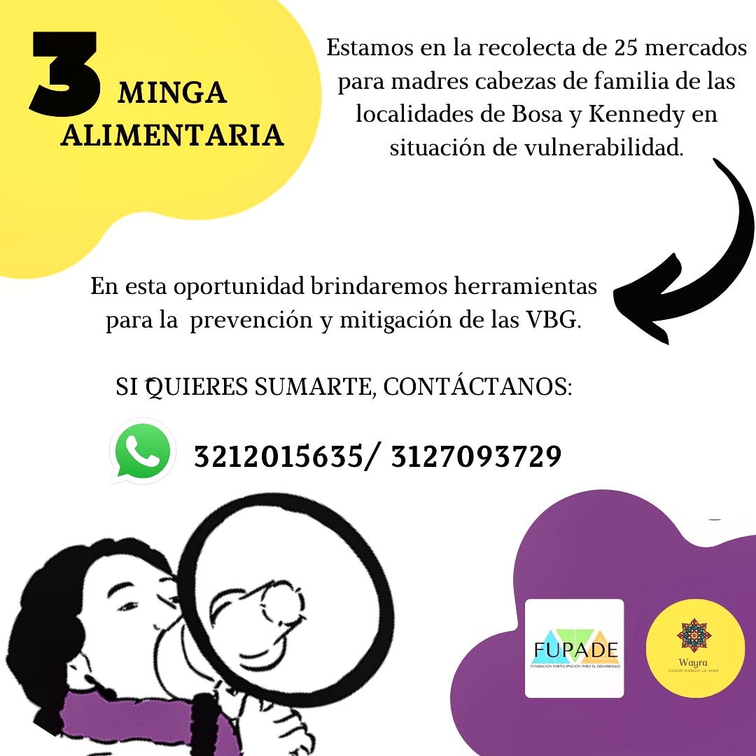 fupade's tweet photo. Te invitamos a #RestarLaIndiferencia.

Apoyanos en  la recolecta de 25 mercados para madres cabezas de familia de las localidades de Kennedy y Bosa, donde además las capacitaremos en herramientas para la prevención y mitigación de las VBG

Más info: 
📞3212015635
📞3127093729 https://t.co/ND7I7974Xd
