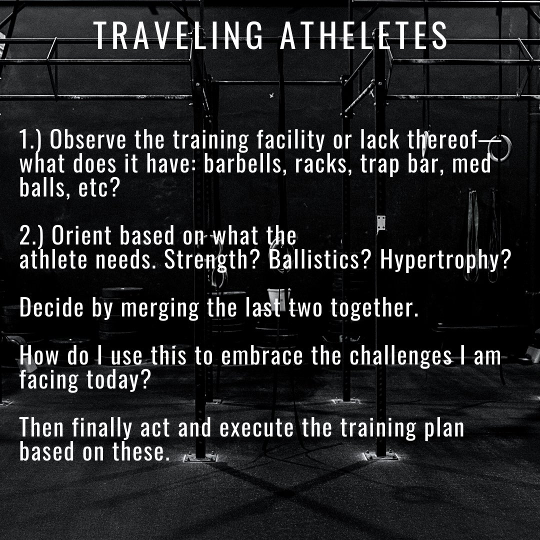 Over on Instagram I posted about being adaptable for traveling athletes.