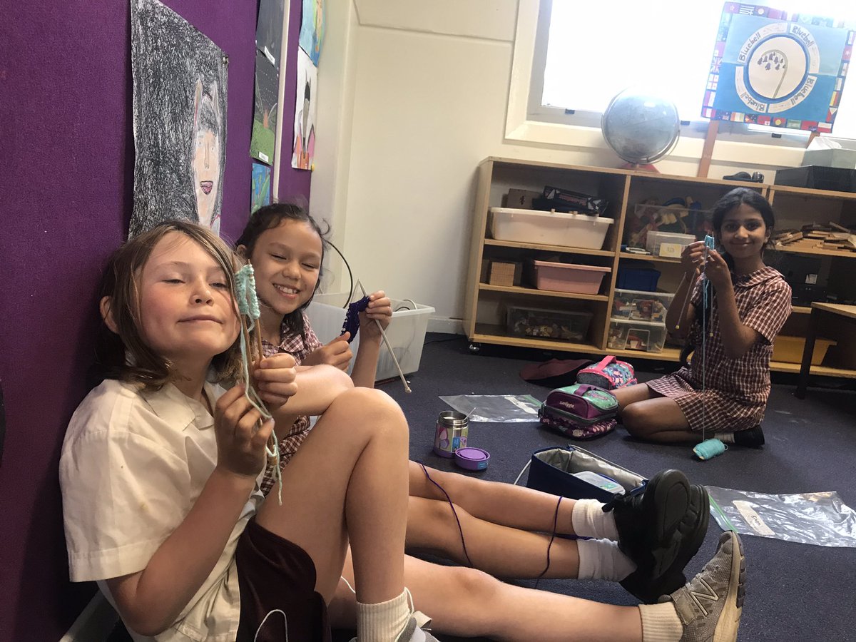 Mindful knitting and chats with friends. We love our lunchtime knitting club! #lovewhereyoulearn #nswpubliceducation