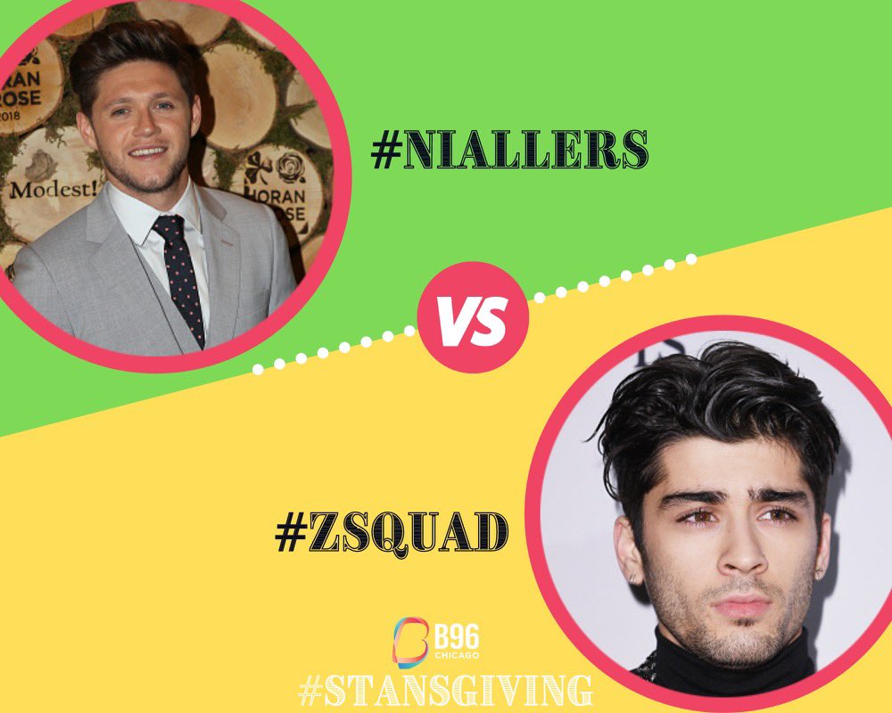 B96Chicago's tweet photo. #STANSGIVING ROUND ✌️ IS ON!🔥

Which stans are the most thankful?

#NIALLERS vs. #ZSQUAD 

REPLY AND/OR QUOTE TWEET YOUR VOTE. We will also be tallying IG. https://t.co/g0k23wujIS