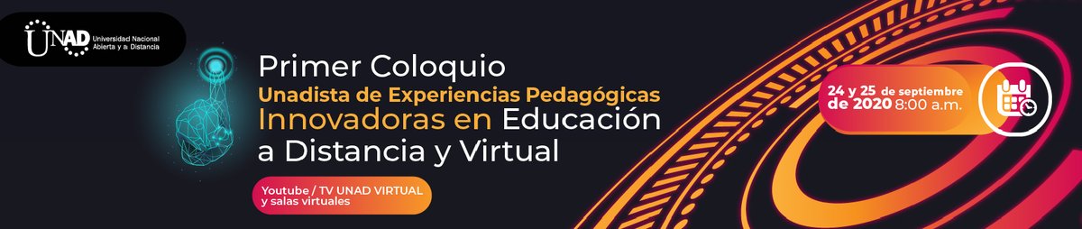 Primer Coloquio Unadista de Experiencias Pedagógicas Innovadoras en Educación a Distancia y Virtual. Más información aquí: eventos.unad.edu.co/primer-coloqui…... ¡Te esperamos! #MásUNADmásPaís <a href="/UniversidadUNAD/">Universidad UNAD</a> <a href="/ClaudioCamiloG1/">Claudio Camilo Gonzá</a> <a href="/UNAD_Cadena_ETR/">ETR_UNAD</a> <a href="/TecnoTelecoUnad/">Telecomunicaciones UNAD</a>