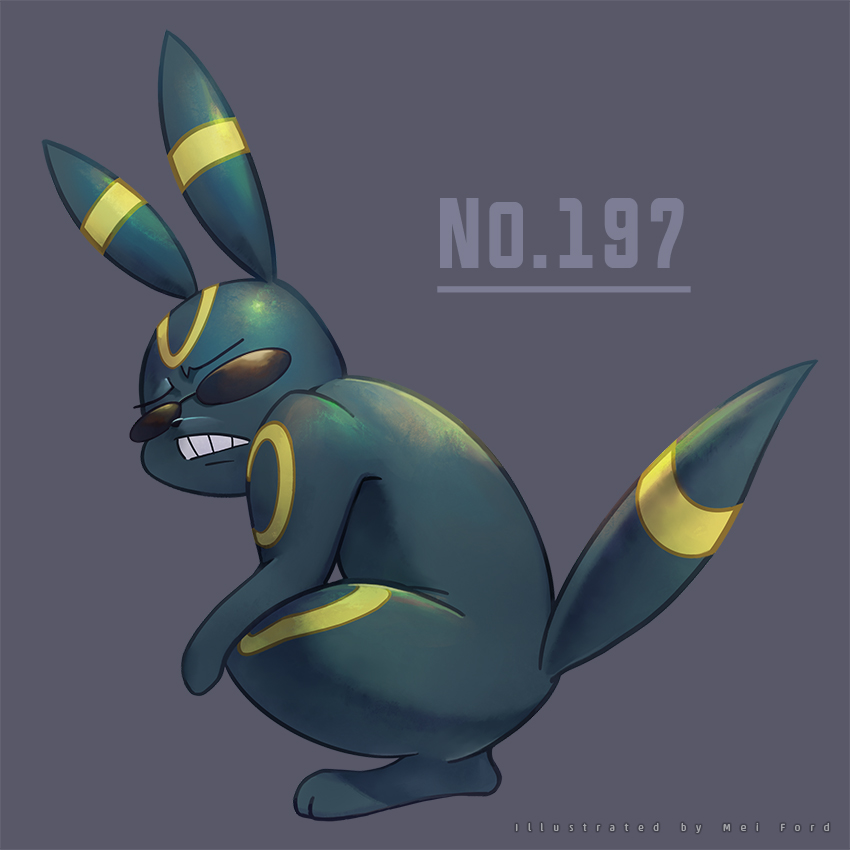 性格がタイプにだいぶ影響されているイーブイたち 6 ブラッキー タイプ あ Mei Ford メイ フォードのイラスト