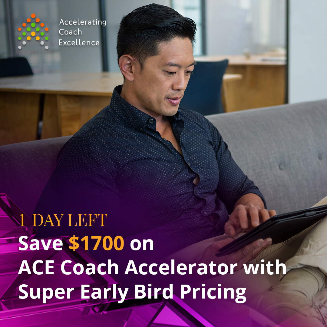 icfchicago's tweet photo. 24 hours left to join the ACE Coach Accelerator 
Designed for coaches at any level who want to accelerate their client impact.

#icfchicago #chicagocoach #chicagocoaches #coach #coacheschangelives #coach https://t.co/qcnMkuu4Ai