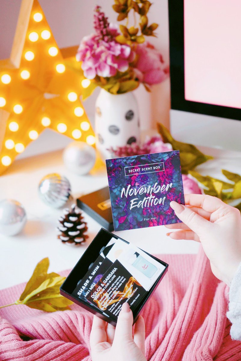 SecretScentBox's tweet photo. November box for her was one of our all time favourites ๐ Donโt miss out on the December box, itโs going to be a big one! Simply sign up before the 27th of November #perfume #giftideas #perfumesubscription #fragrancesubscription #beautysubscription https://t.co/f9CJMWrwRJ