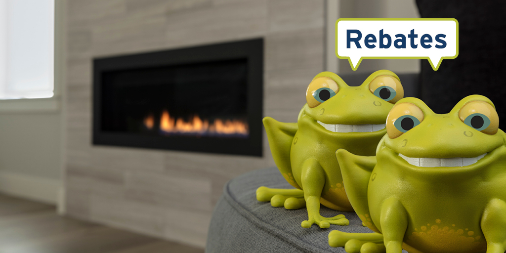 FortisBC's tweet photo. Thinking about a high-efficiency #NaturalGas #Fireplace to warm your home up this winter? We’ve got #DoubleRebates, now $600, on eligible EnerChoice® models, for a limited time. #HomeUpgrade https://t.co/741EpYF2ct https://t.co/qkzMmGVmrC