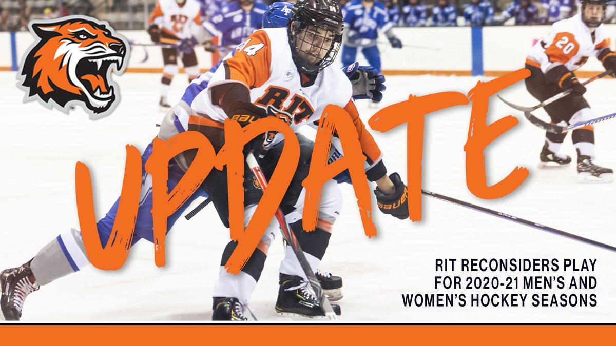 RITWHKY's tweet photo. BREAKING NEWS | #RIT reconsiders play for 2020-21 men's and women's ice hockey seasons - https://t.co/scr2H5UIga https://t.co/CR5VUUBN1Z