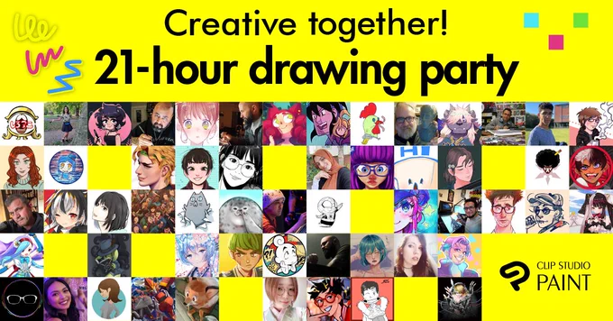 Hey everyone! I'll be part of @clipstudiopaint 's Creative Together tonight at 21:30 EST ?

I'll be streaming with the amazing artists @hotshighlord @drechin_ @aartemoose 

See you there!~ 