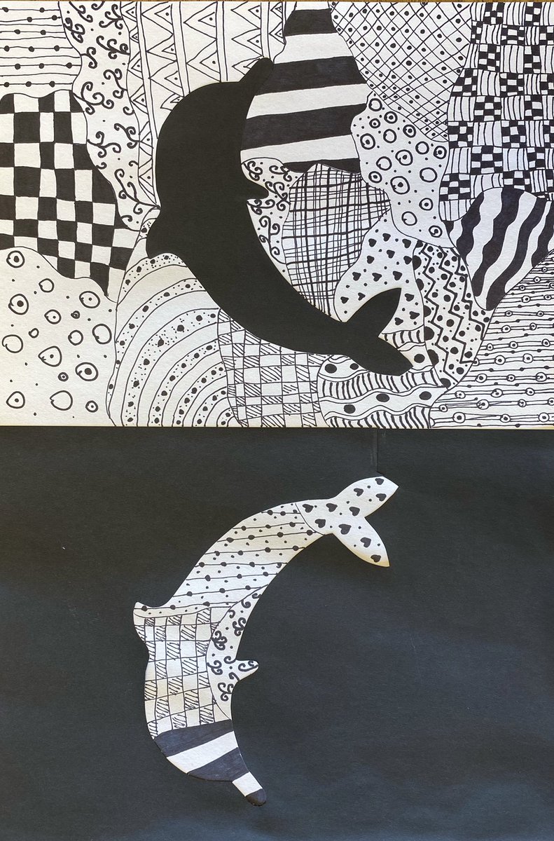 8th grade students created these masterpieces recently in Mrs. Arnold’s art class.