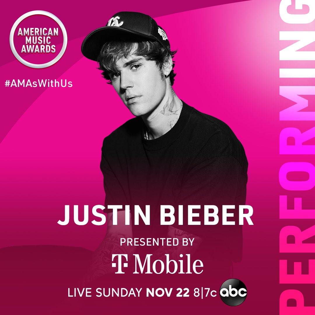 JBCrewdotcom's tweet photo. Justin Bieber will be performing at the American Music Awards this Sunday LIVE on ABC! #AMAs https://t.co/wQLwoOqzwq