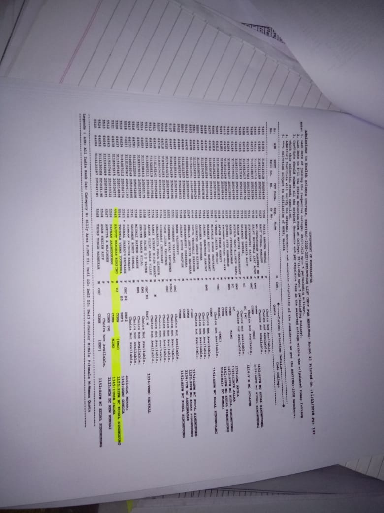 DrAsh_Mahendra's tweet photo. #justiceformanohar  
 Possible Scam in Choice filling &amp; allocation of Seats,needs to be investigated.
 "S.S.P.M Medical College, Kudal - Sindhudurg' allotted in Round No1 by State CET Cell Maharashtra Which  was not preferred by Candidate."
@UdhavThackeray @DrRPNishank https://t.co/7vv64MhPp5