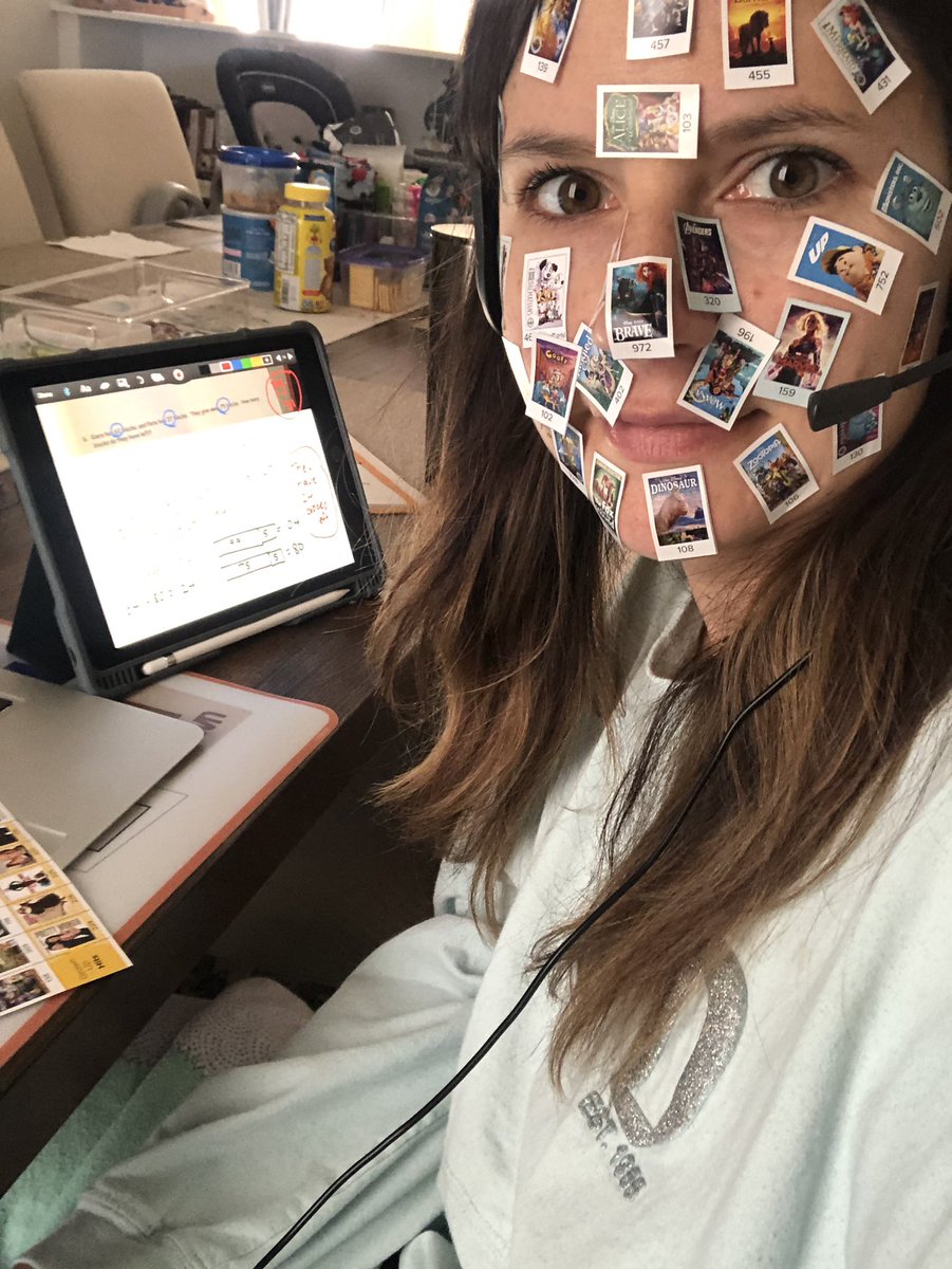 mrslandis5's tweet photo. Saw this on Twitter and gave it a go. Kids loved it! Put a sticker on your face every time a new student participates in class! Literally everyone had their hand up in math class today! #USDlearns #GuadROARS https://t.co/zhz3fecS0D