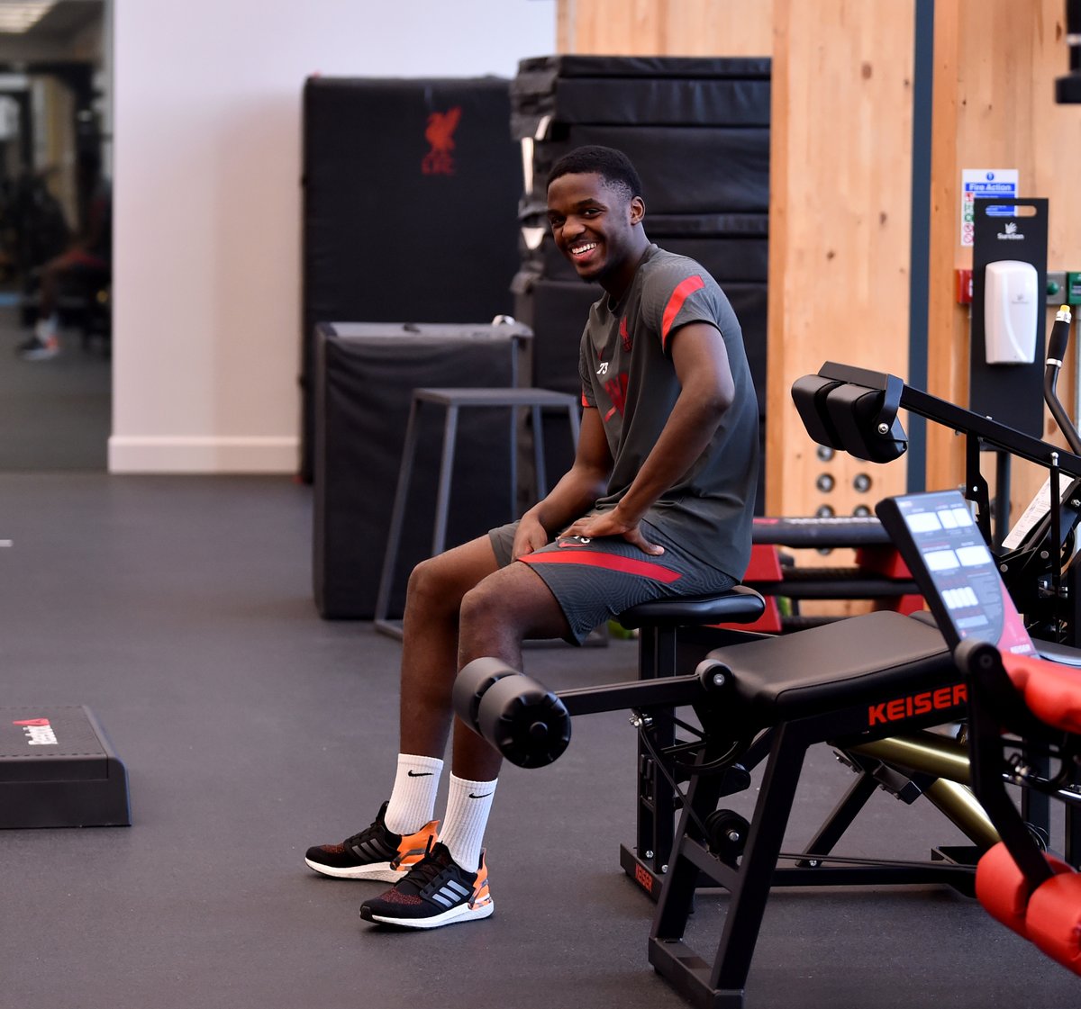 LFC's tweet photo. Settling into the new gym 💪 https://t.co/GMOpRwwZgF