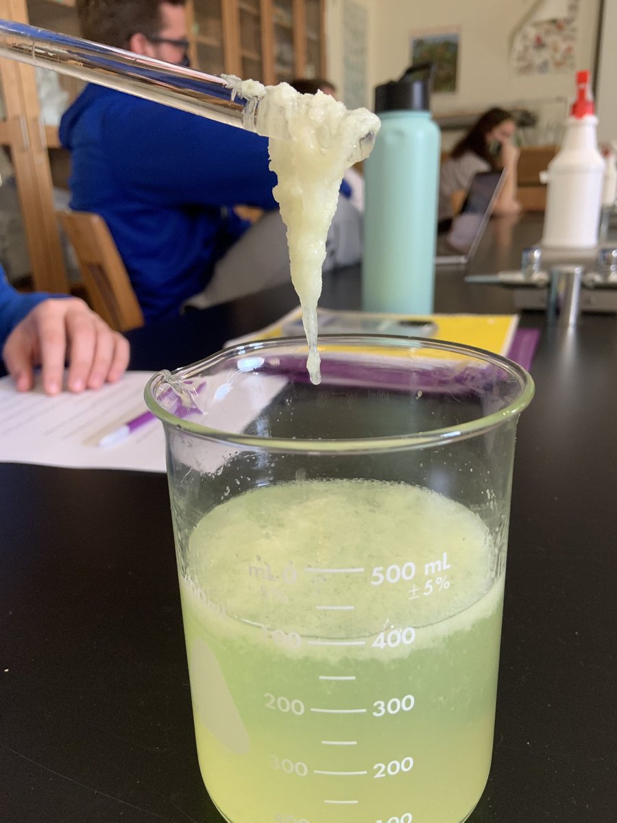 riesbergm's tweet photo. Extracting snotty-looking DNA from an onion? No biggie, all in a day��s work for a bio student🤷🏻‍♀️🤷🏻‍♀️ @UNKBiol106LH #106Week13LHF20 https://t.co/T3H0g9BEVB