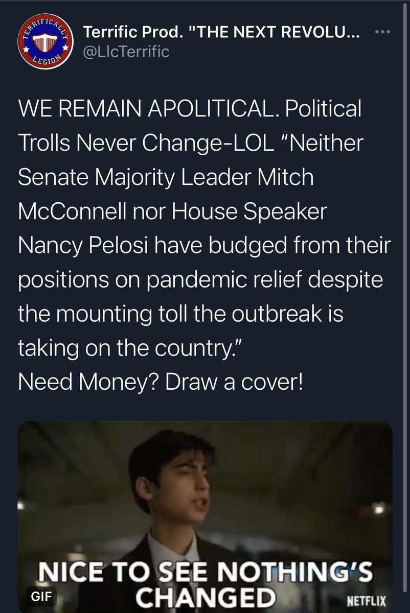 Terrificly_here's tweet photo. For Andrew Rev using @llcterrific to be "Apolitocal" he sure does get politically triggered a lot. 🤦‍♂️
#Rev19 https://t.co/SArsbmb5ld