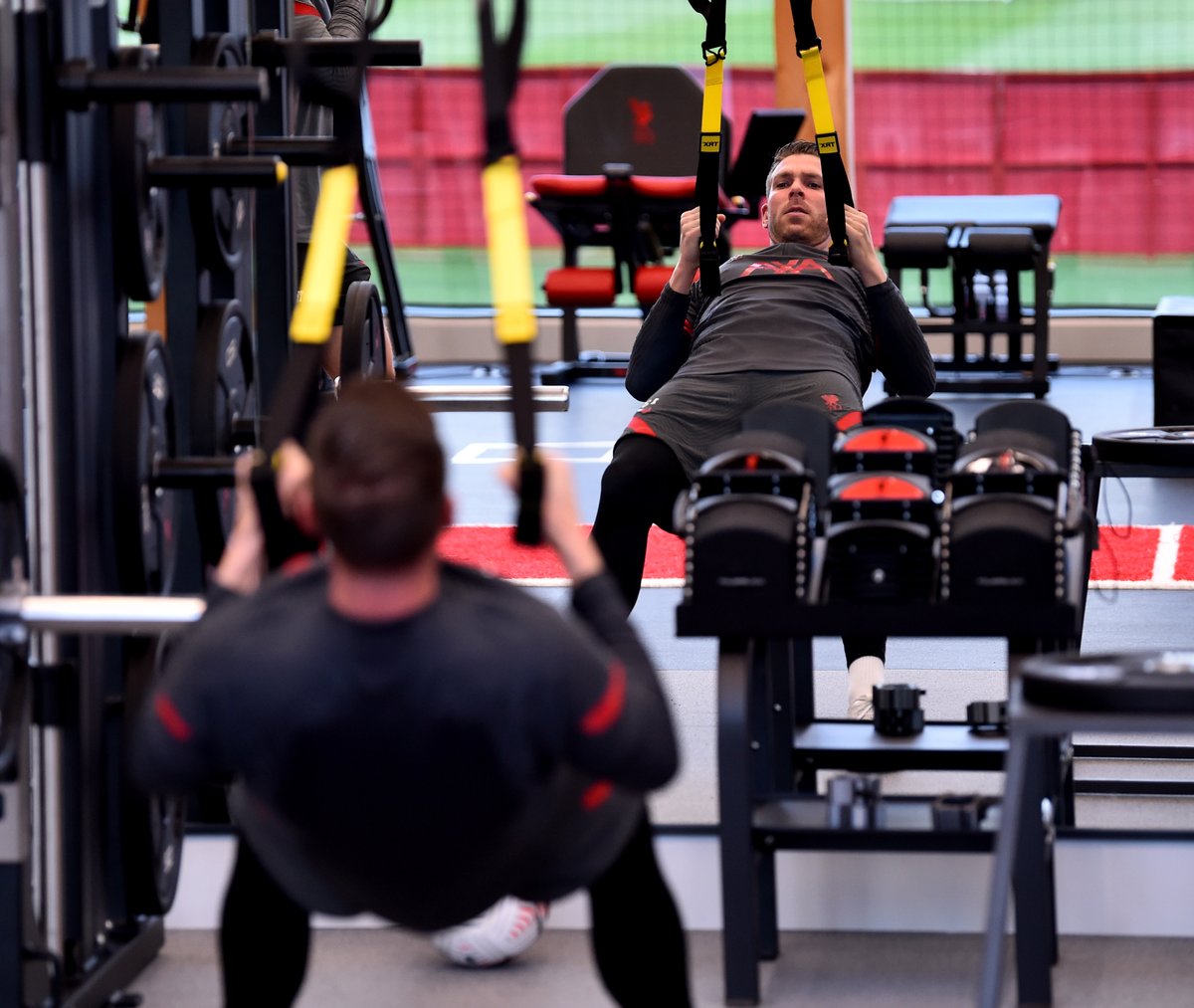LFC's tweet photo. Settling into the new gym 💪 https://t.co/GMOpRwwZgF