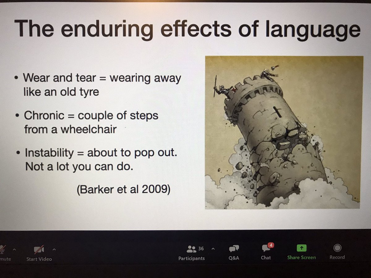 fraserbellahp's tweet photo. Our third night of the @NBritPain November lecture series is underway. Delighted to have @ShonaHouston5 talking about how important our language is when talking to patients - and how as clinicians we have the potential to increase fear with poor communication https://t.co/zyWZEdCASJ