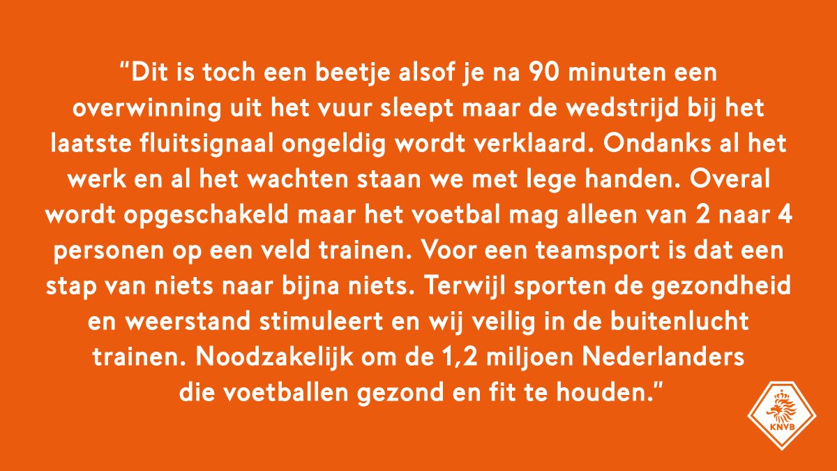 KNVB (@knvb) on Twitter photo Het is 2 voor 12 voor het amateurvoetbal, vindt KNVB-directeur <a href="/jdvdzee/">Jan Dirk Van Der Zee</a>. Volgende week is er een gesprek met minister <a href="/tamaravanark/">Tamara van Ark</a> om naar oplossingen te kijken. Het is 2 voor 12 voor het amateurvoetbal, vindt KNVB-directeur <a href="/jdvdzee/">Jan Dirk Van Der Zee</a>. Volgende week is er een gesprek met minister <a href="/tamaravanark/">Tamara van Ark</a> om naar oplossingen te kijken.