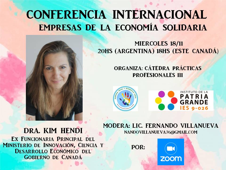 Pleased to be presenting Canadian experiences on Social Enterprises and Connectivity at the “Instituto Patria Grande” of Mendoza, Argentina. If interested in attending, email Fernando Villanueva.
<a href="/ArtDisruptive/">disruptive art</a> <a href="/ies9026/">patriaGrande</a> <a href="/nandorolando/">Rolando</a>
#economiasocial #mendoza #conectividad