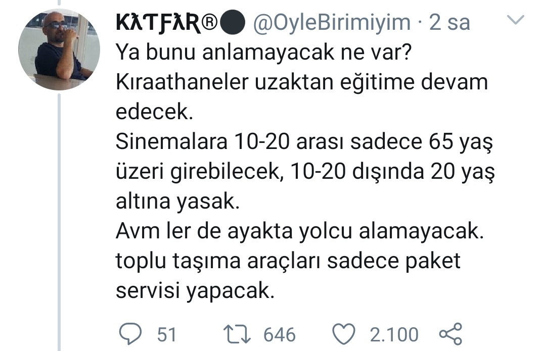HaberReport's tweet photo. Yasaklar konusundaki kafa karışıklığı sosyal medyada gündem: (orijinal tweet) https://t.co/UBOPomYIqT