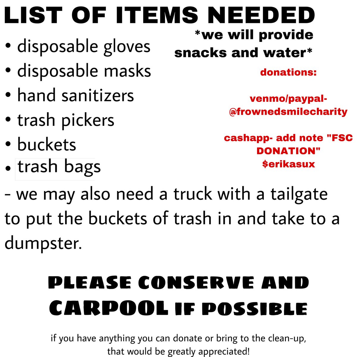 frownedsmileorg's tweet photo. Hello, we are hosting our first neighborhood cleanup this year! meeting at Emancipation park on Wednesday, the 25th @ 10am until 2pm. Please meet at the corner of Emancipation and Tuam (across the street from Soul Food Vegan). PLEASE SHARE SO WE CAN GET AS MANY HANDS AS POSSIBLE! https://t.co/wQIitLqzrh