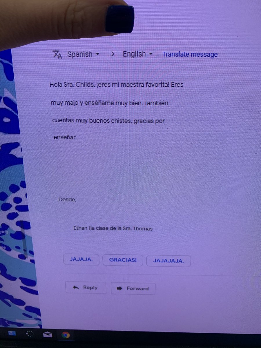 Loving my hermosos mensajes/beautiful messages from @duncanmiddlepbg Spanish class today! Thank you for spreading kindness and love with our students!