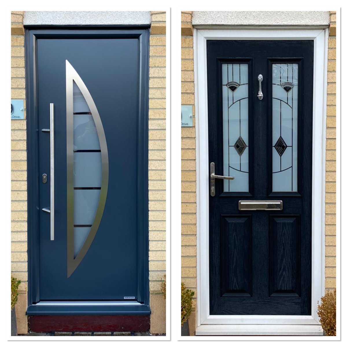 WindowanddoorNE's tweet photo. Two newly fitted entrance doors for another very happy customer #entrancedoors #thermodoor #thermo46 #doorinstaller #doorinstallation #doorcentrene https://t.co/U5PVS2loO7