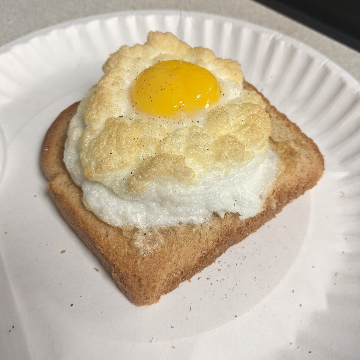 MASH_fcs's tweet photo. Cloud eggs are a gourmet breakfast option, and students did an amazing job at this tricky lab! ☁️🍳☁️#MASDProud #MASHTeach #SayYestoFCS #cloudeggs #cloudegg #food #breakfast https://t.co/BXTDkRgTcq