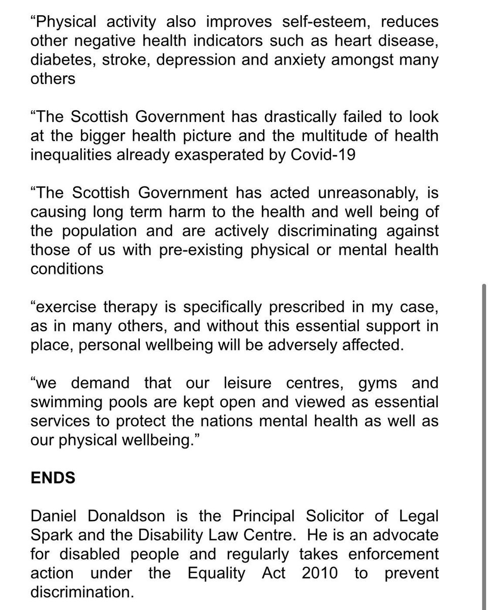 LegalsparkSE's tweet photo. We’re challenging #tier4 #lockdown because it will negatively impact #mentalhealth keep our #gyms open exercise is therapy! #COVID19 #Glasgow @ https://t.co/qhplcIke3M
