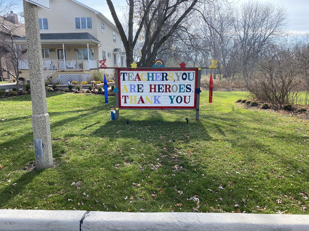 PV_Panthers's tweet photo. Thank you for this lovely sign of support that faces Park View School from Greenfield. We can see it from our school. We are grateful for the support. ❤️ https://t.co/sfm0aez3Yu