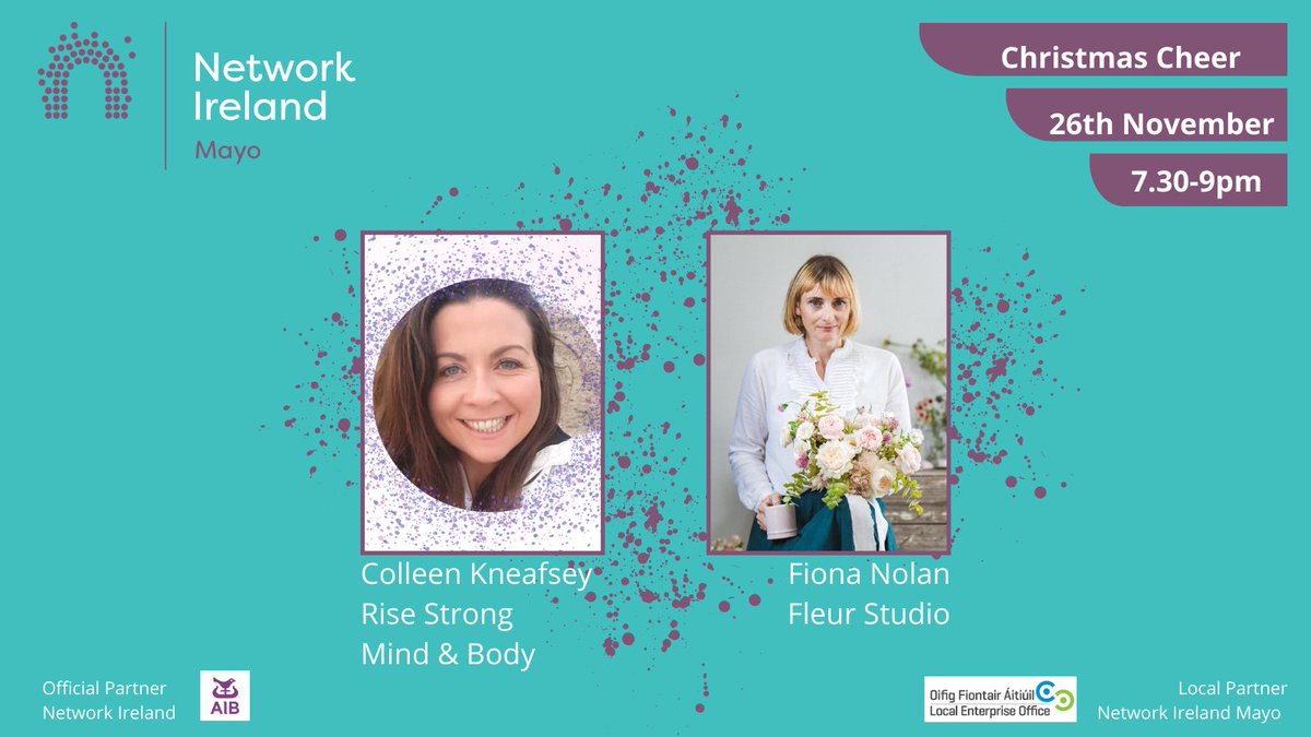 networkmayo's tweet photo. “Christmas Cheer” is taking place tomorrow night via Zoom 7.30pm.
Coleen #strongmindandbody discusses #LockdownComeback!
Members Show & Tell!
Fiona #FleurStudio will demonstrate Xmas wreath making.
Refer to the Network Mayo email for booking link.
@Network_Ireland https://t.co/jqiPffUcsU