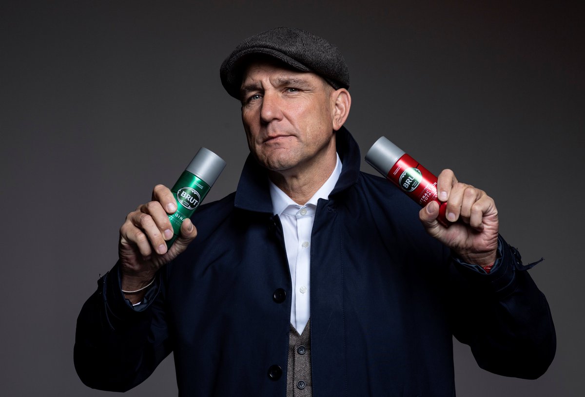 Welcome to team #brut <a href="/VinnieJones65/">Vinnie Jones</a> we don't mess about when it comes to #smellinggood 💪. Brut is back in time for #Christmas2020 🎅#redandgreen #classicandmodern
