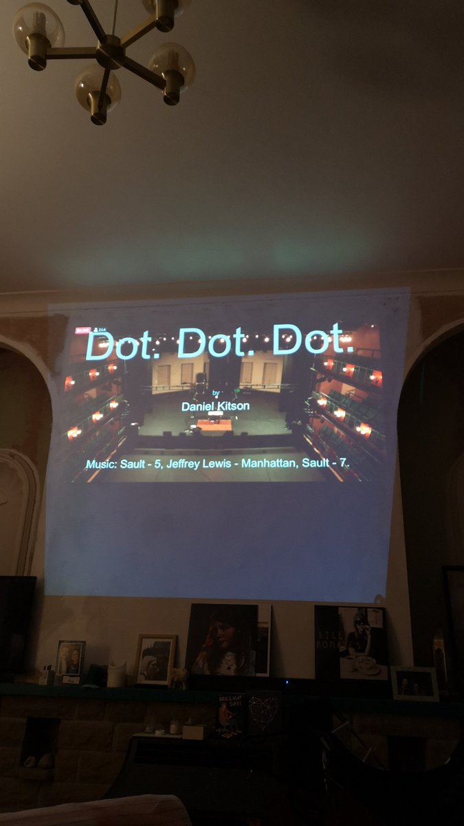 Excited for the live theatre stream tonight from <a href="/theLBT/">Lawrence Batley Theatre</a> - got it on the projector ready to go. Really glad we have booked it when things feel a bit groundhog day at the moment!