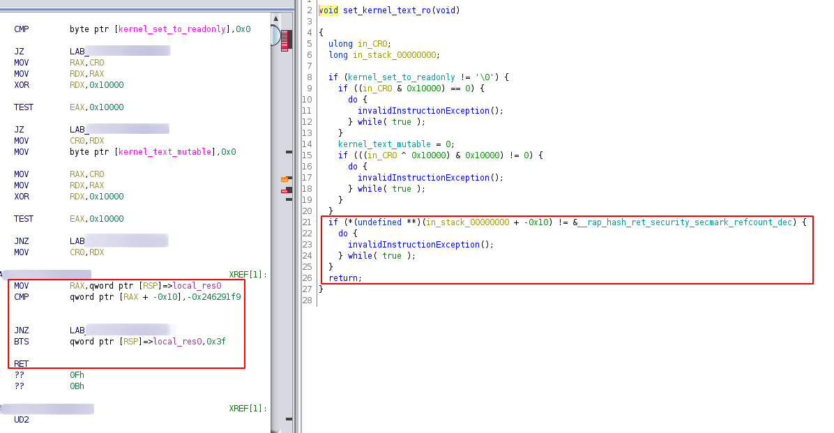 uid1000's tweet photo. Alternatively, there's also no probabilistic xor cookie retaddr protection in any of the versions for either 'ret' or 'iret' insns as claimed. https://t.co/fsiNJZTb8e