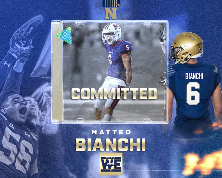 MatteoBianchi29's tweet photo. DALLAS ➡️ ANNAPOLIS 

       ⚓️C O M M I T T E D⚓️

#We21ive #BeatArmy #LBeast https://t.co/hwIkDr9MPT