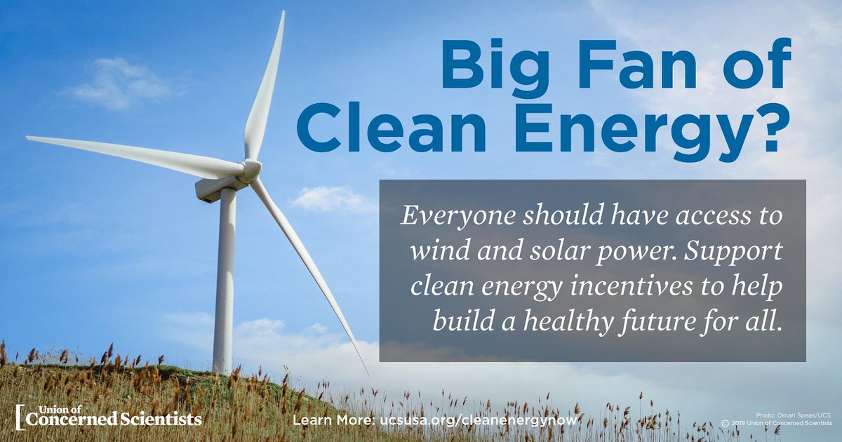 UCSUSA's tweet photo. We need investments in clean energy and electric vehicles to build healthier and more resilient communities, not more handouts for Big Oil. Congress must invest in #CleanEnergyIncentivesNOW, before this year’s budget expires on December 11. https://t.co/JFzb2MOmdG
