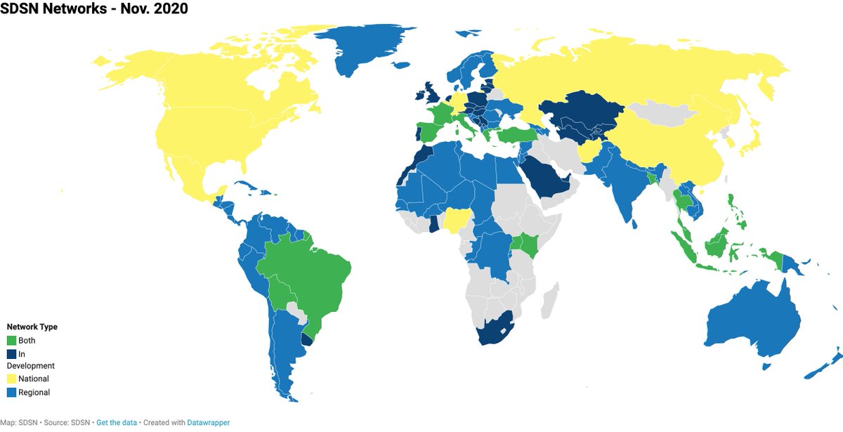 Spanning six continents, the SDSN network comprises almost 1,400 member institutions.