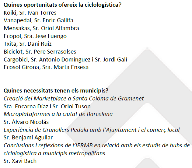 bicicletaAMB's tweet photo. Avui hem organitzat una jornada de #ciclologistica, amb12 ponents, 15 ajuntaments i >60 assistents. Hem parlat de consolidació de darrera milla, creació de marketplace...
Aviat publicarem un resum del contingut i enllaç a la jornada gravada.
Moltes gràcies als i les participants! https://t.co/WsdxbzngDr